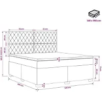 vidaXL Boxspringbed met matras Donkergroen 140 x 190 cm Fluweel
