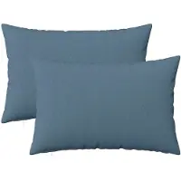 vidaXL - Kussen - met - kussen - HEERLEN - 2 - st - Jeans - Blauw - Stof