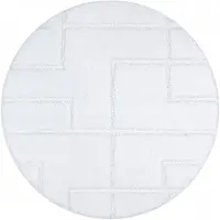 Rugsx Badkamertapijt SUPREME cirkel LINES, lijnen, antislip, zacht - wit cirkel 67 cm