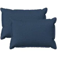 vidaXL Kussensloop 2 st HOUTEN Blauw 50 x 75 cm Faux Linnen
