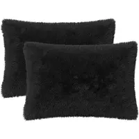 vidaXL Kussen 6 st HEERLEN Zwart 40 x 60 cm PV Fleece