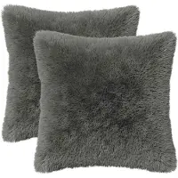 vidaXL Kussen 2 st HEERLEN Lichtgroen 30 x 30 cm PV Fleece