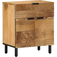 vidaXL Nachtkastje 50x33x60 cm massief mangohout bruin