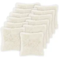 vidaXL Kussen 12 st HEERLEN Wit 45 x 45 cm PV Fleece
