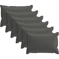 vidaXL Kussensloop 6 st HOUTEN Antraciet 50 x 70 cm Polyester