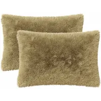 vidaXL Kussen 2 st HEERLEN Lichtgrijs 50 x 75 cm PV Fleece