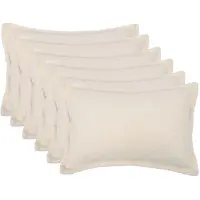 vidaXL Kussensloop 6 st HOUTEN Crèmekleurig 40 x 60 cm Bouclé