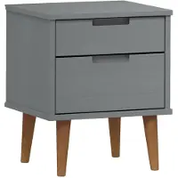 vidaXL Nachtkastje MOLDE 40x35x48 cm massief grenenhout grijs