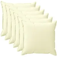 vidaXL Kussensloop 6 st HOUTEN Crèmekleurig 30 x 30 cm Polyester