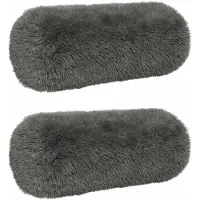 vidaXL Kussen 2 st HEERLEN Lichtgroen Ø 15 x 40 cm PV Fleece