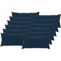 vidaXL Kussensloop 12 st HEERLEN Blauw 40 x 80 cm Microfiber Fleece