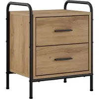 vidaXL Nachtkastje Artisanaal eiken 40 x 30 x 50 cm Bewerkt hout