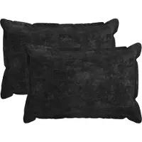 vidaXL Kussensloop 2 st HOUTEN Antraciet 50 x 70 cm Chenille Stof