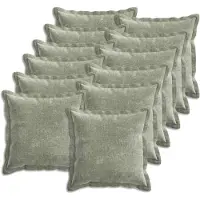 vidaXL Kussensloop 12 st HOUTEN Groen 50 x 50 cm Chenille Stof