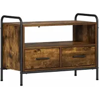 vidaXL Tv-meubel 67,5 x 33 x 50 cm Gerookt eiken Bewerkt hout