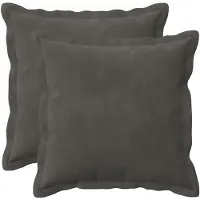 vidaXL Kussen met kussen HOUTEN 2 st Donkergrijs fluweel