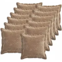 vidaXL Kussensloop 12 st HOUTEN Bruin 40 x 40 cm Chenille Stof