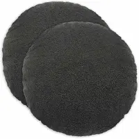vidaXL Kussensloop 2 st HEERLEN Donkergrijs Diam. 60 cm Bouclé