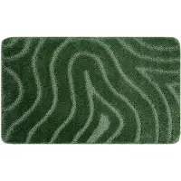 Rugsx Badkamertapijt SUPREME WAVES, Golven, antislip, zacht - groen 50x80 cm