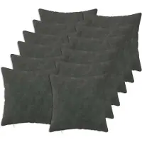 vidaXL Kussensloop 12 st HEERLEN Antraciet 45 x 45 cm