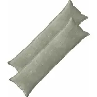 vidaXL Kussensloop 2 st HOUTEN Groen 40 x 145 cm Chenille Stof