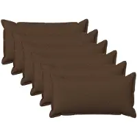 vidaXL Kussen met kussen HOUTEN 6 st Bruin Faux Linnen