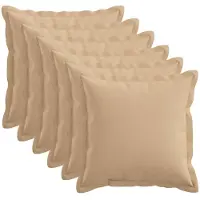 vidaXL Kussen met kussen HOUTEN 6 st Crèmekleurig Faux Linnen