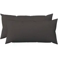 vidaXL Kussensloop 2 st HEERLEN Donkergrijs 40 x 80 cm Stof