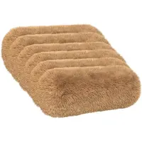 vidaXL Kussen 6 st HEERLEN Taupe Ø 15 x 40 cm PV Fleece