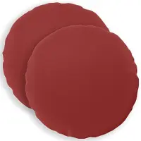 vidaXL Kussensloop 2 st HEERLEN Wijnrood Diam. 30 cm Polyester