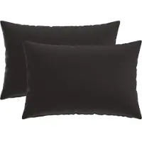vidaXL Kussensloop 2 st HEERLEN Zwart 40 x 60 cm Polyester