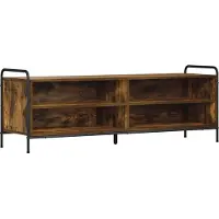 vidaXL Tv-meubel 140 x 39,5 x 50 cm Gerookt eiken Bewerkt hout