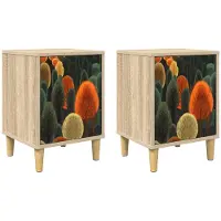 vidaXL Nachtkastje ZAANDAM 2 st Sonoma Eiken 36 x 33 x 50 cm