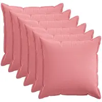 vidaXL Kussensloop 6 st HOUTEN Roze 80 x 80 cm Faux Linnen