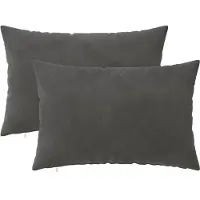 vidaXL Kussensloop 2 st HEERLEN Donkergrijs 50 x 70 cm fluweel