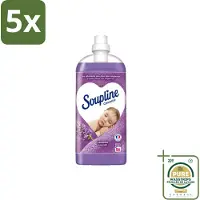 Soupline 5 x - Wasverzachter - Lavendel - 56 Wasbeurten - 1.3L - Wasstrips - Wasverzachter - Wasgoed Verzachten - Lavendel Geur - Wasgoed Verzorgen - Wasverzachter Lavendel