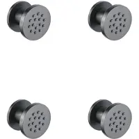 FortiFura Calvi zijdouche - 5cm - rond - 4 stuks - PVD - geborsteld gunmetal (antraciet)
