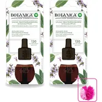 Air Wick 2 x – Navulling – Botanica Mediterrane Salie & Eucalyptus – 19 ml - Bulkverpakking - Natuurlijke geur - Douchemop - Salie en eucalyptus