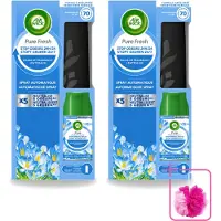 Air Wick 2 x - Freshmatic Spray - Starterkit - Pure Fresh Lentedauw - 250 ml - Bulkverpakking - Automatische geurverneveling - Douchemop - Lentegeur