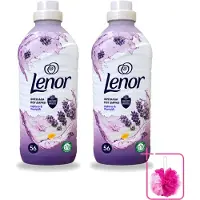 Lenor 2 x – Wasverzachter – Lavender & Kamille – 56 Wasbeurten – 1176 ml - Bulkverpakking - Wasverzachter - Douchemop - Lavendel