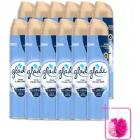 Glade 12 x – Luchtverfrisser Spray – Pure Clean Linen – 300 ml - Bulkverpakking - Luchtverfrisser linnen geur - Douchemop - Frisse luchtverfrisser spray