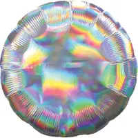 Amscan Folieballon Holografisch 45 Cm Zilver