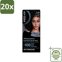 Syoss 20 x - Coloration 3-59 Cool Donkerbruin - Haarverf - Grijsdekking - Vermindert Haarbreuk - Wasstrips - Haarverf - Grijsdekking - Donkerbruin - Haarverzorging - Keratine