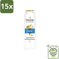 Pantene 15 x – Shampoo – Classic Clean – 400 ml - Wasstrips - Haarversterking - Haarvoeding - Haarverzorging - Haarreiniging - Haarverzorging Dagelijks