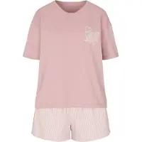 Hunkemoller Korte pyjama rosa / wit