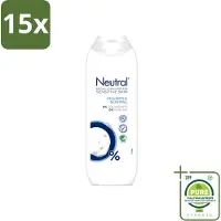 Neutral 15 x - Shampoo - Gevoelige huid - 250 ml - Grootverpakking - Vaatwasstrips - Gevoelige Huid - Milde Shampoo - 0% Parfum - 0% Kleurstoffen - 0% Parabenen