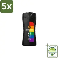 Axe 5 x – Bodywash – Unite Love Is Love – 250 ml - Grootverpakking - Vaatwasstrips - Douchegel - Africa - Frisheid - Schuim - Reiniging