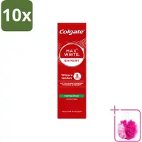 Colgate 10 x – Max White Expert Purifying Power – Tandpasta – 75 ml - Bulkverpakking - Tandpasta - Douchemop - Witte tanden