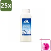 Adidas 25 x – Douchegel – Active Skin & Mind Deep Care – 250 ml - Bulkverpakking - Hydratatie na sport - Douchemop - Huid verzorging