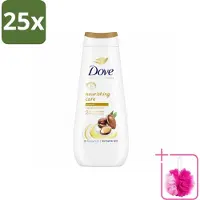 Dove 25 x Douchecrème - Nourishing Care - Arganolie - 400 ml - Bulkverpakking - Douchegel - Douchemop - Huid verzorging